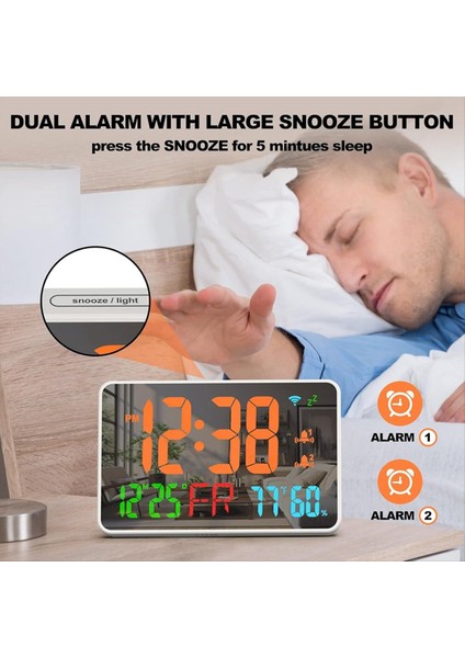 Tuya Wifi LED Saat Takvimi Akıllı Termometre Higometre Kozmetik Ayna Ev Ofis Için Çok Fonksiyon Saati (Yurt Dışından) fiyatları