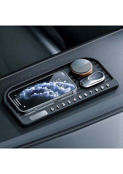 Araba Anti Slip Pedi Gösterge Tablosu Pvc Slip Olmayan Mat Telefon Güneş Gözlüğü Tutucu Geçici Park Plakası Oto Aksesuarları (Yurt Dışından) modelleri