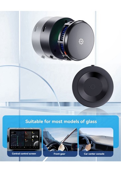 Soğutma Araba Manyetik Vakum Telefon Tutucu Araba 15W Kablosuz Hızlı Şarj Cihazı Braketi Evrensel Gps Stand (Yurt Dışından)