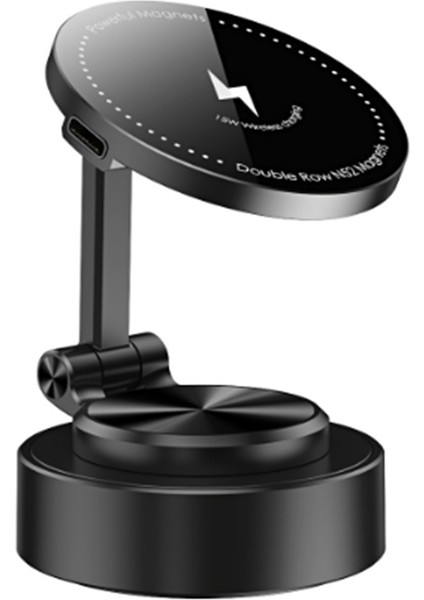 Araba Manyetik Telefon Braketi Kablosuz Şarj Cihazı Telefon Braketi 360 Derece Dönen Gezinme Telefon Tutucu Araba Telefon Stand (Yurt Dışından)