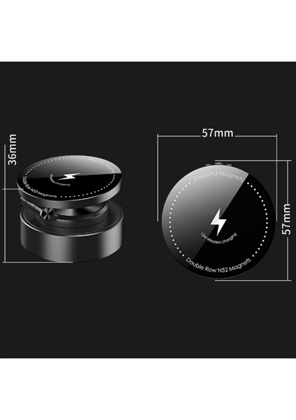 Araba Manyetik Telefon Braketi Kablosuz Şarj Cihazı Telefon Braketi 360 Derece Dönen Gezinme Telefon Tutucu Araba Telefon Stand (Yurt Dışından) fırsatları