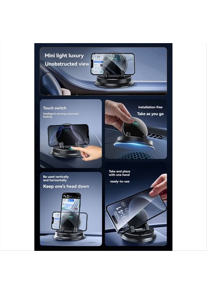 Gösterge Tablosu Araba Telefon Tutucu Universal 360 ° Döndürme Silikon Telefon Montaj Tek Elle Çalıştırma Telefon Tutucu Araba Kullanımı Için (Yurt Dışından) fırsatları