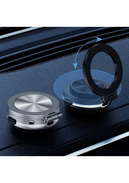 360 ° Dönen Vakum Adsorpsiyon Manyetik Braket Evrensel Araç Navigasyon Aleti Tablo Telefon Braketi Gümüş (Yurt Dışından) fırsatları