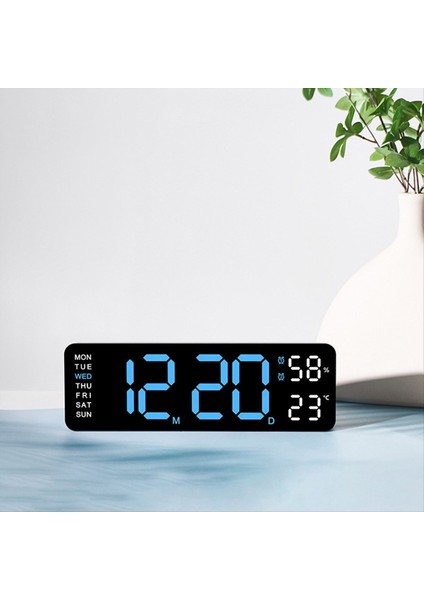 Büyük Dijital Duvar Saat Sıcaklığı ve Nem Haftası Ekran LED Tablo Çarşamba Saati 12/24H Turuncu (Yurt Dışından) fırsatları
