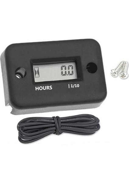 Su Geçirmez LCD Ekran Bisiklet Motosiklet Atv Snowmobile Motoru Için Dijital Saat Saya Meter Endüktif Zamanlayıcı Siyah (Yurt Dışından)