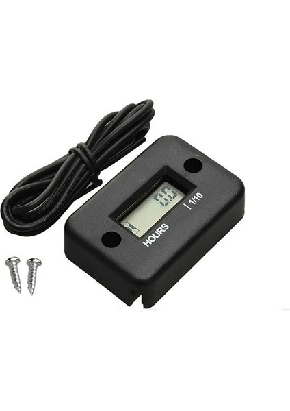 Su Geçirmez LCD Ekran Bisiklet Motosiklet Atv Snowmobile Motoru Için Dijital Saat Saya Meter Endüktif Zamanlayıcı Siyah (Yurt Dışından) modelleri
