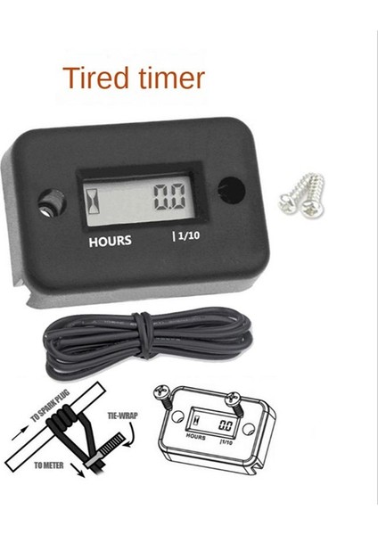 Su Geçirmez LCD Ekran Bisiklet Motosiklet Atv Snowmobile Motoru Için Dijital Saat Saya Meter Endüktif Zamanlayıcı Siyah (Yurt Dışından) fırsatları