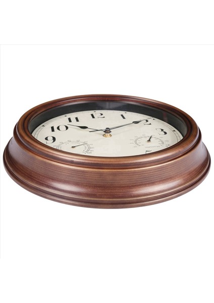 2pcs 12 Inç Duvar Saati Termometre ve Higrometre Ekranlı Retro Su Geçirmez Saat Iç/dış Mekan Için Gürültüsüz Saat (Yurt Dışından) fırsatları