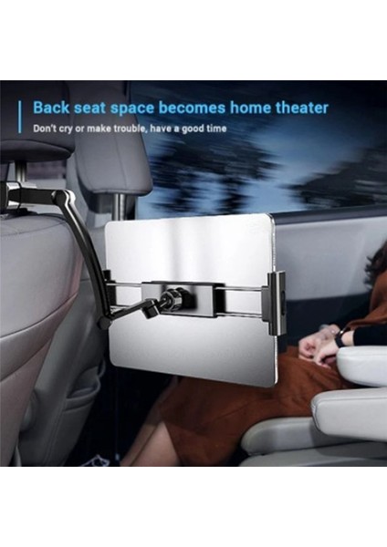 Araba Telefon Tablet Tutucu Arka Geri Çekilebilir Tutucu Arka Telefon Tutucu Arka Yastık Ayarlanabilir Tutucu Arka Tutucu Siyah (Yurt Dışından) fırsatları