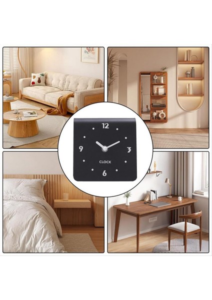 Saat Basit Retro Oturma Odası Dekor Sessiz Masaüstü Saat Dekor Siyah (Yurt Dışından) modelleri