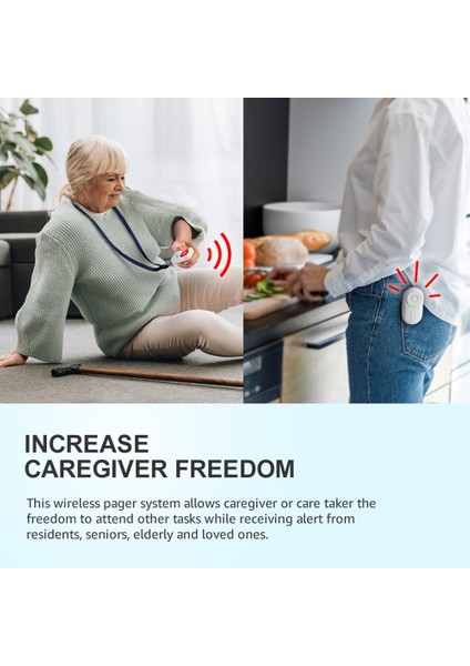 Bakıcı Çekme Cihazı Kablosuz Hemşire Yaşlılar Için Arama Düğmeleri Sos Uyarı Sistemi Taşınabilir Alarm Çağrı Bell (Yurt Dışından) fiyatları