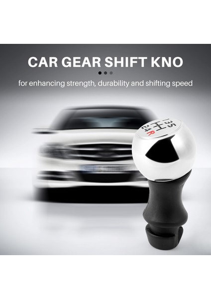 Peugeot Için 5 Hızlı Alüminyum Dişli Vardiyası Düğmesi 106 206 207 306 307 407 408 508 Gümüş+Siyah Numarası (Yurt Dışından) indirimleri