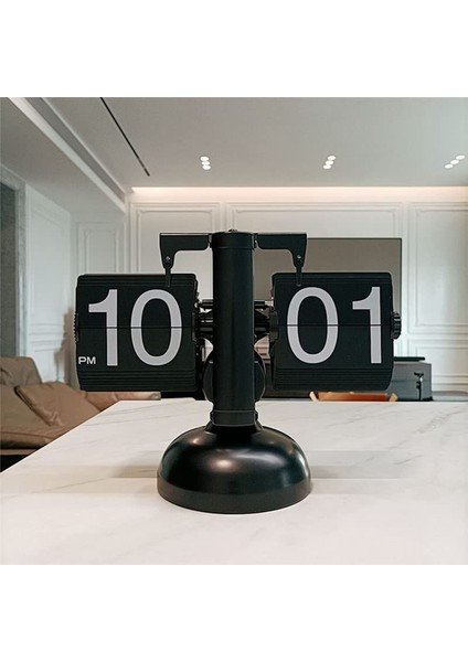 Flip Masa Saat Retro Retro Otomatik Flip Saat Masa Saat Masası Saat Büyük Numaralı Ev Ofis Okulu Otel A (Yurt Dışından) fiyatları