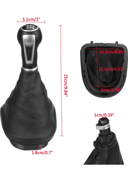 6 Hızlı Araba Deri Vites Değiştirme Düğmesi Çerçeve Dişli Kolu Toz Önyükleme Kapağı Koltuk Leon Iı/toledo Iıı Altea Xl (Yurt Dışından) fırsatları