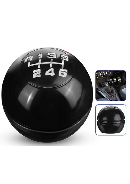 6 Hızlı Araba Manuel Vites Değiştirme Düğmesi Parlak Kolu Vites Değiştirici Çubuk El Topu Alfa Için Romeo Giulietta 2010-2024 Siyah (Yurt Dışından) fiyatları