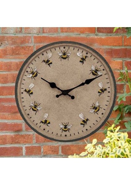 12 Inç Yuvarlak Bahçe Saati IP44 Su Geçirmez Duvar Asılı Saat Dekoratif Arı Açık Saat Mutfak Saati (Yurt Dışından) fiyatları