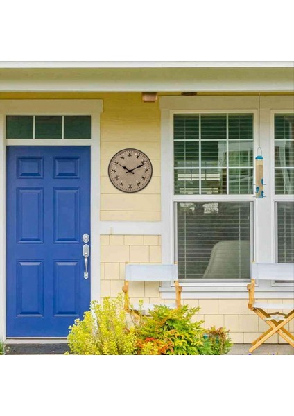 12 Inç Yuvarlak Bahçe Saati IP44 Su Geçirmez Duvar Asılı Saat Dekoratif Arı Açık Saat Mutfak Saati (Yurt Dışından) indirimleri