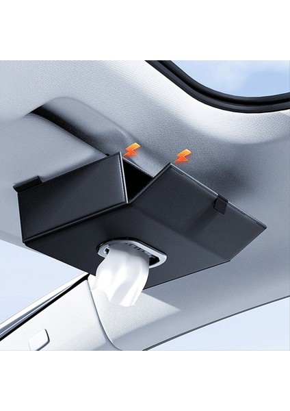 Araba Doku Kutusu Havlu Seti Araba Güneşi Vizörü Doku Kutusu Tutucu Otomatik Iç Depolama Dekorasyonu (Yurt Dışından) fırsatları