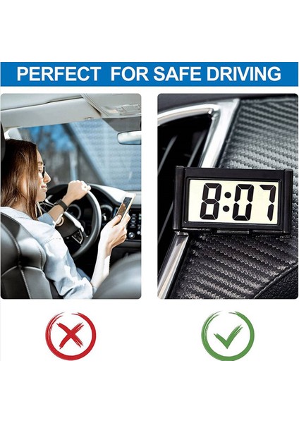 4x Küçük Dijital Araba Gösterge Paneli Saati Pil Çalışan Otomotiv Motosiklet ve Kamyon Için Büyük Şeref LCD Zaman Ekranı (Yurt Dışından) indirimleri