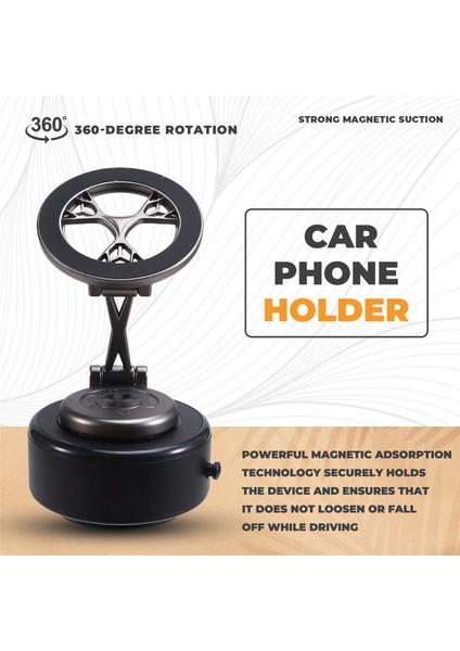 Araba Telefon Tutucu Manyetik Montaj 360 ° Dönen Vakum Adsorpsiyon Güçlü Mıknatıs Evrensel Navigasyon Telefon Emme Braketi (Yurt Dışından) fırsatları