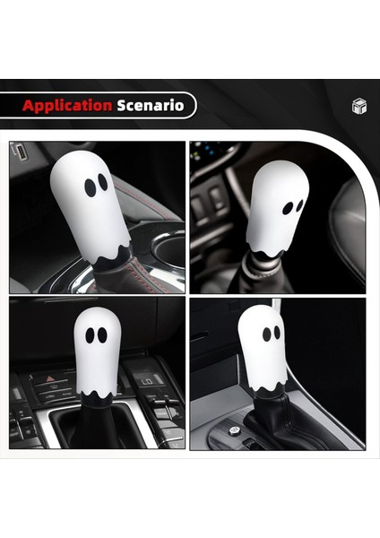 Araba Gear Vites Knob Cadılar Bayramı Tarzı Hayalet Vites Düğmesi 3 Adaptör M8/10/12 Kişiselleştirilmiş Yaratıcılık Araç Dekorasyonu A (Yurt Dışından) fırsatları