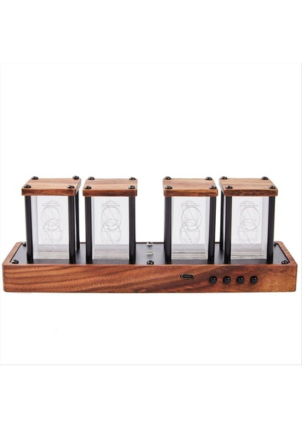 Nixie Tüp Saat Ceviz Dijital Saat Destek Wi-Fi Zaman Kalibrasyonu Alarm ve 12/24 Ekran Montaj Gerekmez (Yurt Dışından)