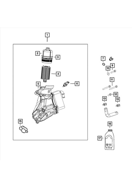 3pcs Jeep Gladyatör Için Araç Motor Yağı Filtresi Wrangler Jl Ram 1500 2020 2021 68507598AA 68498720AA Petrol Dosya Konut Kapağı (Yurt Dışından)