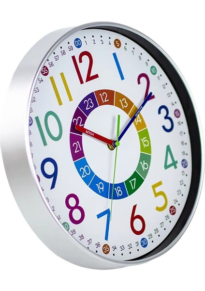 12 Inç Dijital Saat Sessiz Ev Yatak Odası Oturma Odası Duvar Yumruksuz Pille Çalışan Renk Saati (Yurt Dışından) indirimleri