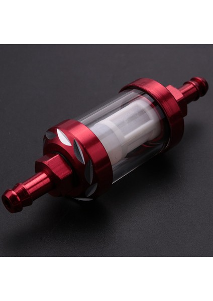 3x Alüminyum Alaşım Cam Motosiklet Gazı Yakıt Benzin Yağı Filtresi Atv Kir Çukur Bisiklet Motokros Kırmızı (Yurt Dışından) indirimleri