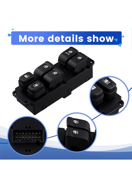 Araba Güç Penceresi Ssangyong Rexton Için Ana Anahtar 2004-2011 8582008C04HEN = 8582008C04HCX (Yurt Dışından) indirimleri