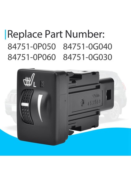 84751-0G030 84751-0G040 Çift Koltuk Isıtma Anahtarı Toyota Highlander Için Isıtmalı Kontrol Düğmesi 2015-2019 (Yurt Dışından) modelleri