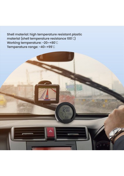 Araç Güneş Saati Termometresi Arka Işıkla LCD Dijital Ekran Araç Iç Aksesuarları (Yurt Dışından) fırsatları