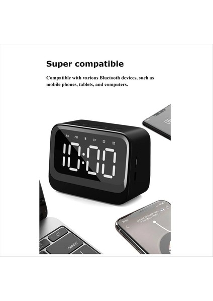 Mini Saat Bluetooth Hoparlör Taşınabilir Çift Çalar Sound Çubuğu Kablosuz Ekran Müzik Oyuncusu Destek Tf Kart Oyunu (Yurt Dışından) fırsatları