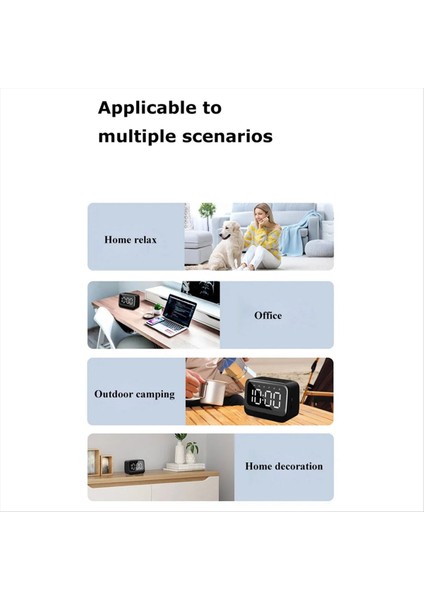 Mini Saat Bluetooth Hoparlör Taşınabilir Çift Çalar Sound Çubuğu Kablosuz Ekran Müzik Oyuncusu Destek Tf Kart Oyunu (Yurt Dışından) indirimleri