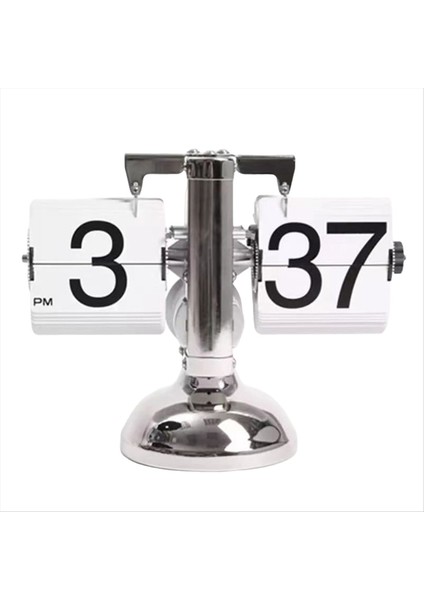 Flip Dijital Saat -Küçük Ölçekli Tablo Saat Retro Flip Saat Flip Dahili Dişli Çalışan Kuvars Saat Bir Bacak Saati Ana Sayfa (Yurt Dışından)