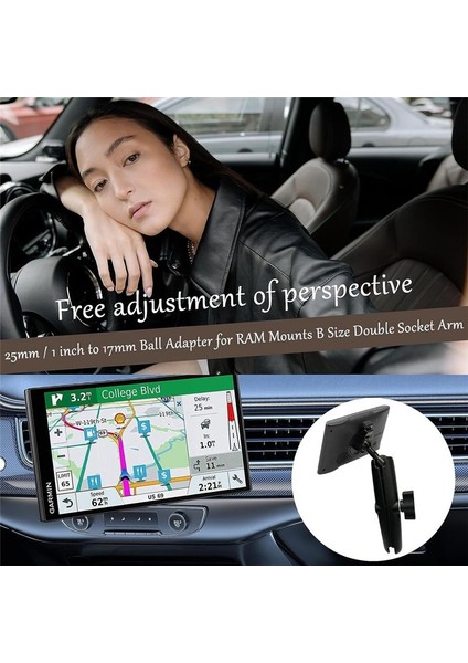 25MM/1 Inç Ila 17 Mm&#39 Lik Kamlı Kodaklar B Boyutlu Çift Soket Kolu 17MM Döner Top Montaj Deseni Gps Montajı (Yurt Dışından) indirimleri