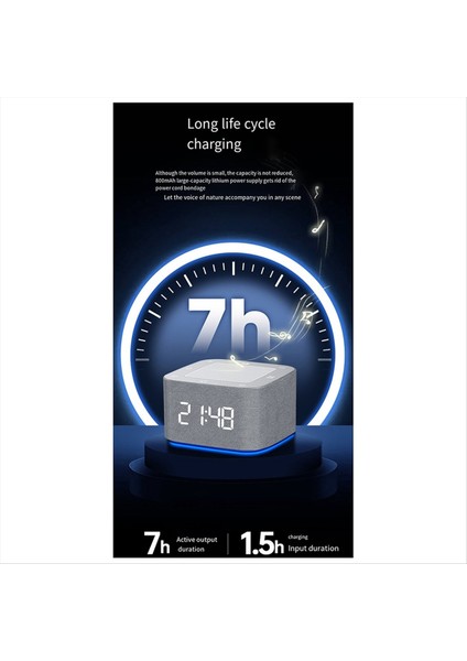 Çalar Saat Uyku Ses Makinesi 8 Renkli Gece Işığı 32 Yatıştırıcı Sesler Beyaz Gürültü Makinesi Uyku Süreleri Dijital Saat (Yurt Dışından)