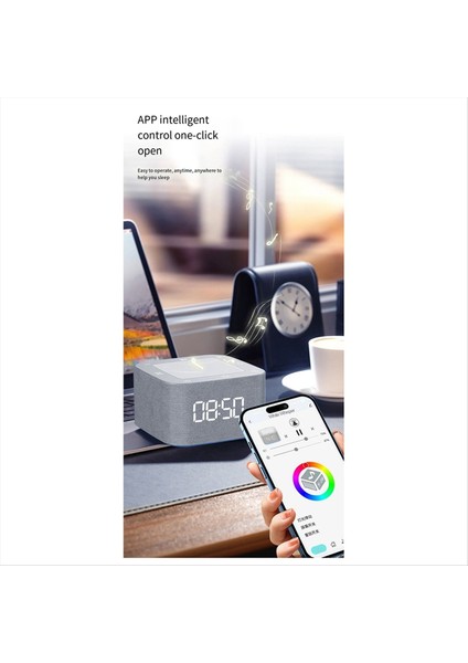 Çalar Saat Uyku Ses Makinesi 8 Renkli Gece Işığı 32 Yatıştırıcı Sesler Beyaz Gürültü Makinesi Uyku Süreleri Dijital Saat (Yurt Dışından) fiyatları