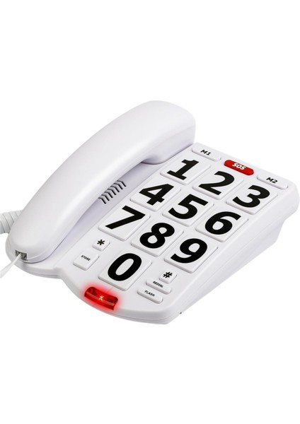Yaşlı Yaşlılar Için Büyük Düğme Telefonu Evsel Hat Telefonu Görsel Işitme Engelli Için Telefon Için Bir Anahtar Telefon (Yurt Dışından)
