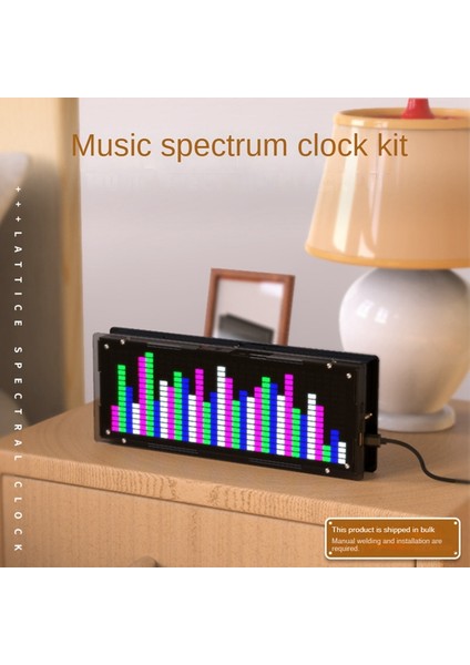 LED Müzik Spektrumu Ekran Diy Kiti 16X32 Ritim Işık Saati 8 Çeşit Spektrum Modu Smd Lehimleme Ekran Işığı Kırmızı (Yurt Dışından) fiyatları