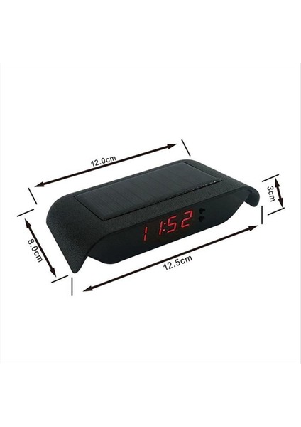 Araba Güneş Enerjili Saat 24 Saat Yüksek Hassasiyetli Saat Otomatik Parlaklık Ayarı Termometresi (Yurt Dışından) modelleri