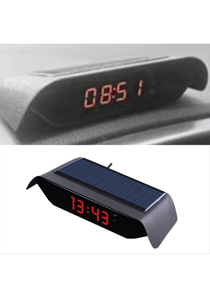 Araba Güneş Enerjili Saat 24 Saat Yüksek Hassasiyetli Saat Otomatik Parlaklık Ayarı Termometresi (Yurt Dışından) indirimleri