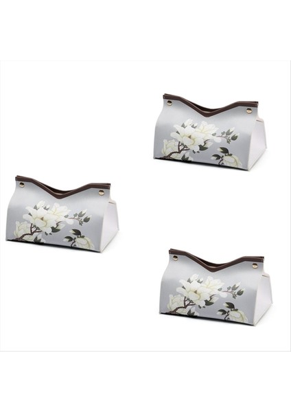 Yeni Çin Tarzı Deri Doku Kutusu Hafif Lüks Ev Sehpa Dekorasyonu Pratik Tasarım Oturma Odası Doku Kutusu (Yurt Dışından)