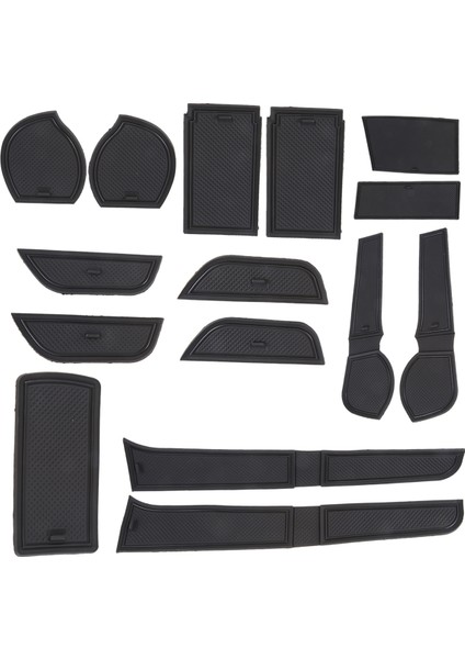 Toyota Için Kapı Yuvası Paspasları Hilux Sr5 4x4 Hilux Revo Hi-Rıder Kılavuzu 15-18 Kapı Pad/kupa Kıdamlı Matlar Siyah (Yurt Dışından)