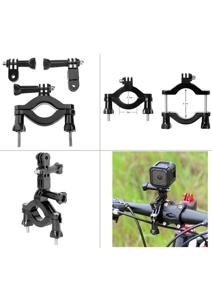 Araba Montajı Isteğe Bağlı Bisiklet Motosiklet Moundu Gopro Kahraman Aksesuarları Xiaomi Yi Sjcam Eken (Yurt Dışından) indirimleri