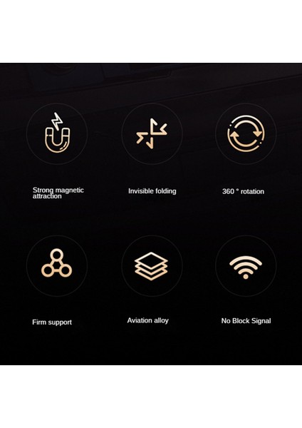 Araba Için Manyetik Telefon Tutucusu Güçlü Manyetik 360 ° Döndürme Telefon Gunmetal Renk Için All-Metal Telefon Tutucu (Yurt Dışından) fiyatları