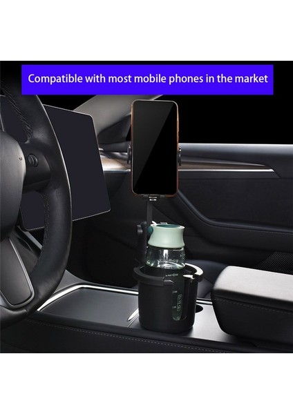 Çok Fonksiyonlu Kupa Tutucu Telefon Montajı Tesla Model 3 Model Y 2017-2023 Aksesuarları Için Evrensel Ayarlanabilir Temel (Yurt Dışından) modelleri