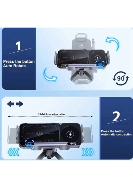 Araba Kablosuz Şarj Cihazı Stand Katlama Ekran Hızlı Şarj 15W Hızlı Araba Kablosuz Şarj Standı Telefon Tutucu (Yurt Dışından) indirimleri