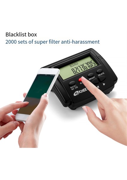 Çağrı Bloker 2000 Grup Yüksek Kapasiteli LCD ile Yüksek Kapasiteli Arama Blokeri Boşluk Karşıtı Gelen Çağrı Telefon Engelleyicisi (Yurt Dışından)