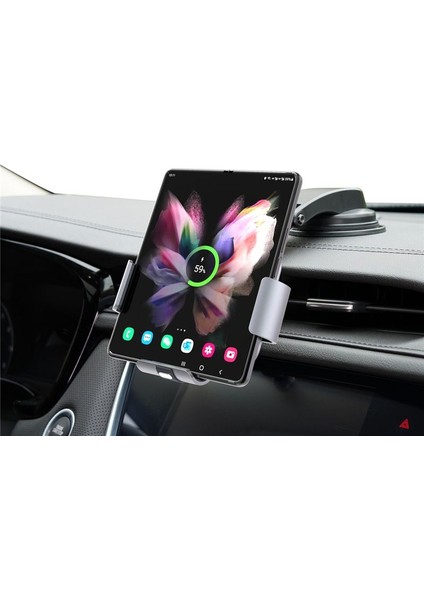 Katlanır Telefon Araba Montaj Kablosuz Şarj Çift Kablosuz Şarj Hızlı Şarj Ayarlanabilir Boyutta Araba Aksesuarları (Yurt Dışından) fiyatları